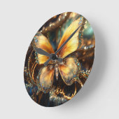 10インチラウンド天然木製枠壁時計 ラウンド壁時計 (傾斜)