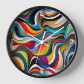 10インチ丸壁クロック(天然木枠あり) 壁時計 (正面)