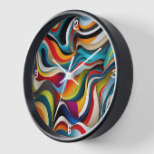 10インチ丸壁クロック(天然木枠あり) 壁時計 (傾斜)