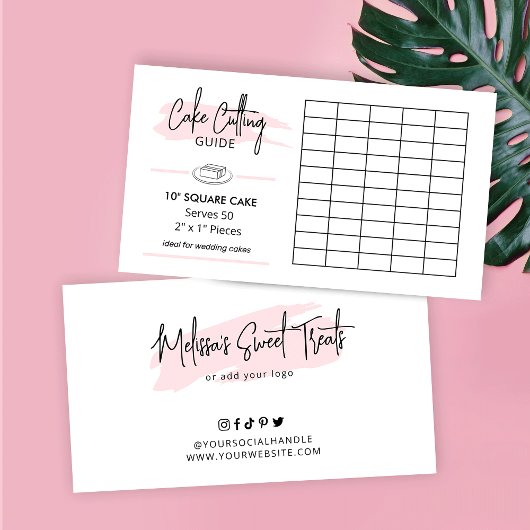 10インチ角ケーキ2x1部分カットガイド エンクロージャーカード