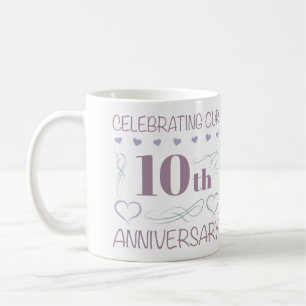 10エレガント周年記念ラ結婚ベンダー コーヒーマグカップ