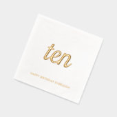 10エレガント誕生日ゴモダンールナプキンス 箔ナプキン (左)