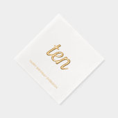 10エレガント誕生日ゴモダンールナプキンス 箔ナプキン (右)