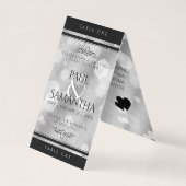 10エレガントth Tin 結婚's Anniversary Table Card (裏面)