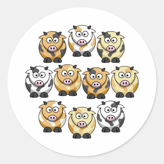 10カウスモールステッカー ラウンドシール (正面)