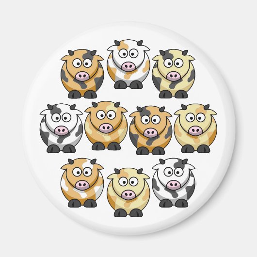 10カウラウンドマグネット マグネット (正面)