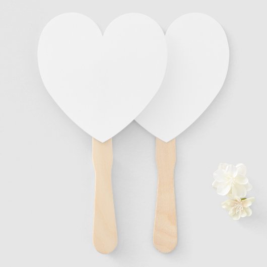 10カスタムハートパーソナライズされた結婚式 プログラムファン ハンドファン (正面&裏面)