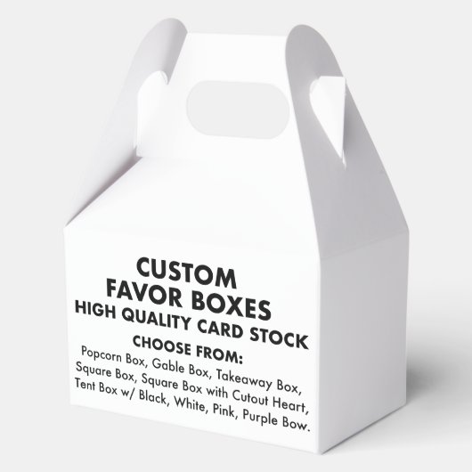 10カスタムパーソナライズされた中切妻用箱 フェイバーボックス (正面)