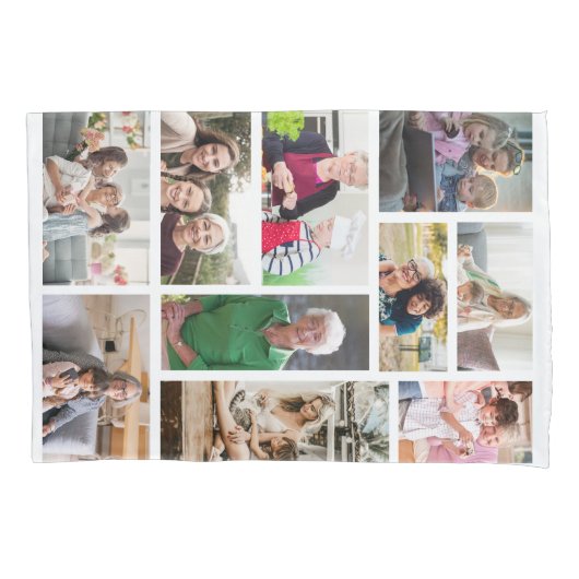 10カスタムフォトコラージュ 枕カバー (正面)