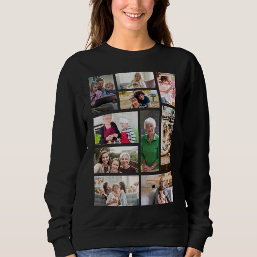 10カスタム枚フォトコラージュTシャツ スウェットシャツ (正面)