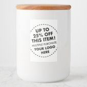 10カスタム食品容器ラベル25%オフ嵩買 フードラベル (正面)