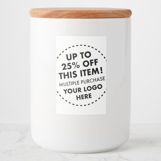 10カスタム食品容器ラベル25%オフ嵩買 フードラベル (正面)