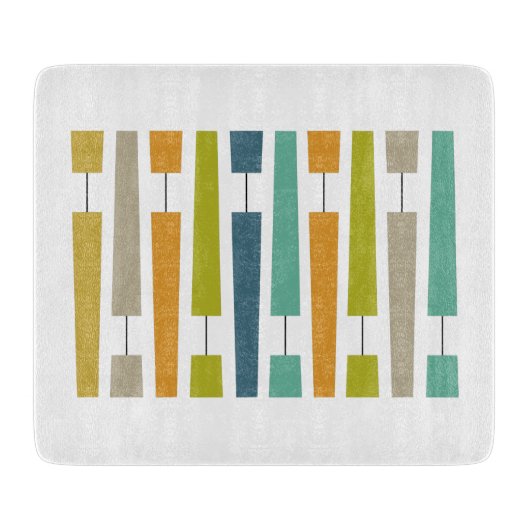 10カラフル世紀半ば感嘆符モダン カッティングボード (正面)