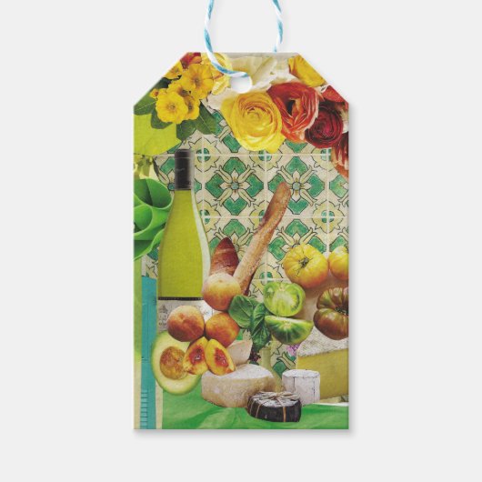 10ギフトラベルと緑のメキシカンタイル ギフトタグ (正面)