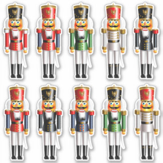 10クリスマスくるみ割り シール