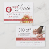 $10クーポンポーリーンを離れて 割引カード (正面/裏面)