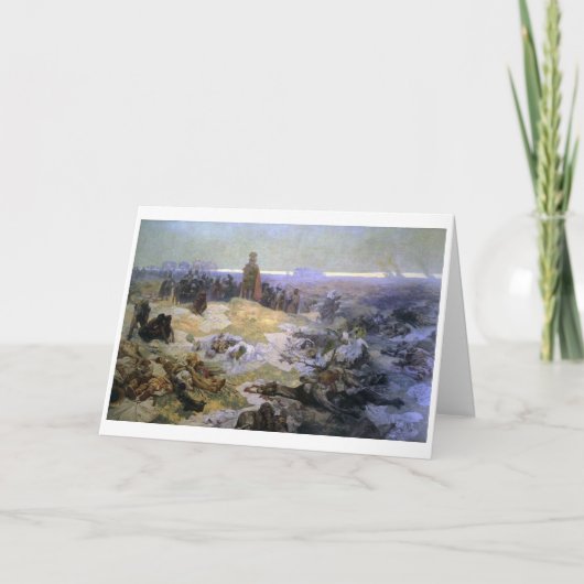 #10グルンワルトの戦いの後、ミュシャ カード (正面)