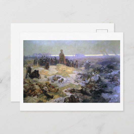 #10グルンワルトの戦いの後、ミュシャ ポストカード (正面/裏面)