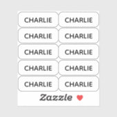 10シンプル個の小さな名前ラベルのセット シール (シート)