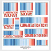 10スタンプ今すぐ気候行動!地球温暖化 シール (シート)