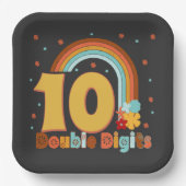 10ダブルデジット誕生日ガールグルーヴィパーティー  ペーパープレート (正面)