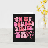 10ダブルデジット10番目の誕生日ガールコケット10アイ カード (黄色い花)