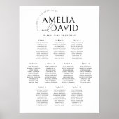 10テーブモダンルウェルカムシーティングチャート ポスター (正面)