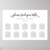 10テーブルプランエレガントシンプルゲスト席表 ポスター (正面)