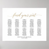 10テーブル古典的な座席表を見つける ポスター (正面)