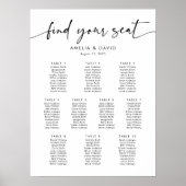 10テーブル席の座席表を見つける ポスター (正面)