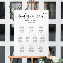 10テーブル席の座席表を見つける ポスター