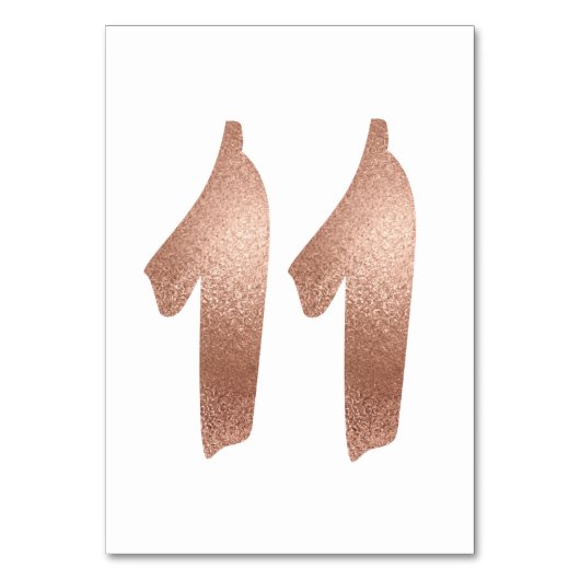 10テーブル番号白色メタリックピンクローズ金ゴールド テーブルナンバー (正面)