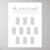 10テーブル私たちお気に入りのの人の座席表 ポスター (正面)