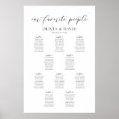 10テーブル私たちお気に入りのの人の座席表 ポスター (正面)