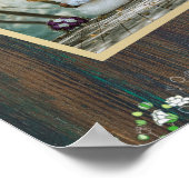 10テーブル素朴ウッドジプソフィラ写真シーティングフォーム ポスター (角)