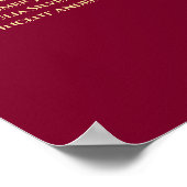 10テーブル金ゴールドフリルオンブルゴーニュ優雅な結婚式 ポスター (角)