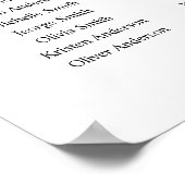 10テーブル100ゲストが座席表を見つける ポスター (角)