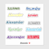 10デカールのカスタマイズ可能な名前シート シール (シート)