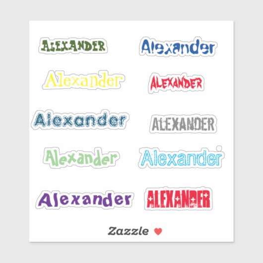 10デカールのカスタマイズ可能な名前シート シール (シート)