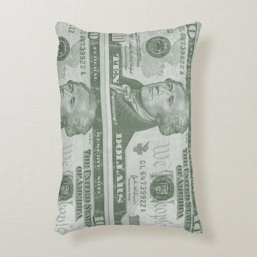 10ドル札の枕 アクセントクッション (正面(垂直))