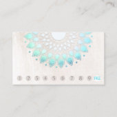 10パンチカスタマーロイヤリティターコイズロータス ロイヤリティカード (正面)