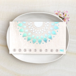 10パンチカスタマーロイヤリティターコイズロータス ロイヤリティカード