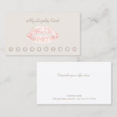 10パンチピンクグリッターリップお客様ロイヤリティカード ロイヤリティカード (正面/裏面)