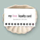 10パンチピンク美しいサロンお客様ロイヤリティカード2 ロイヤリティカード
