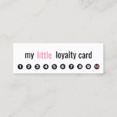 10パンチピンク美しいサロンお客様ロイヤリティカード ロイヤリティカード (正面)