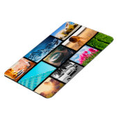 10パーソナライズされた写真テンプレートコラージブラックフレーム マグネット (左側)