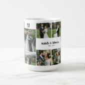 10パーソナライズされた写真(カップル名とモノグラム) コーヒーマグカップ (中央)