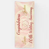 10パーソナライズされた周年結婚記念バナー 横断幕 (縦)