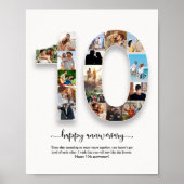 10パーソナライズされた周年記念写真集 ポスター (正面)