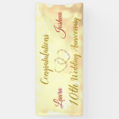 10パーソナライズされた周年記念結婚バナー 横断幕 (縦)